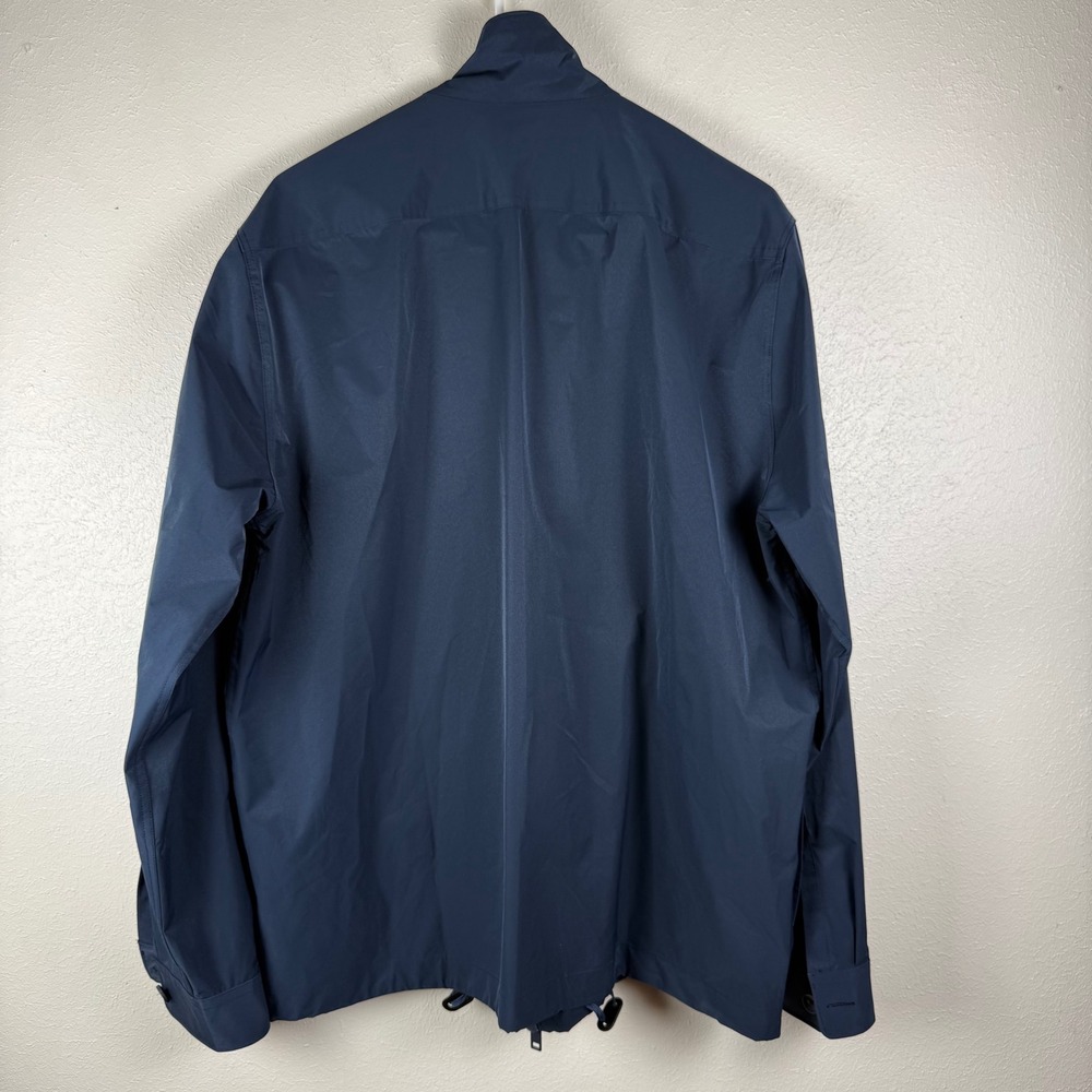 Express Mens Navy Blue Full Zip Windbreaker Jacket L Chest Pockets - Picture 6 of 8